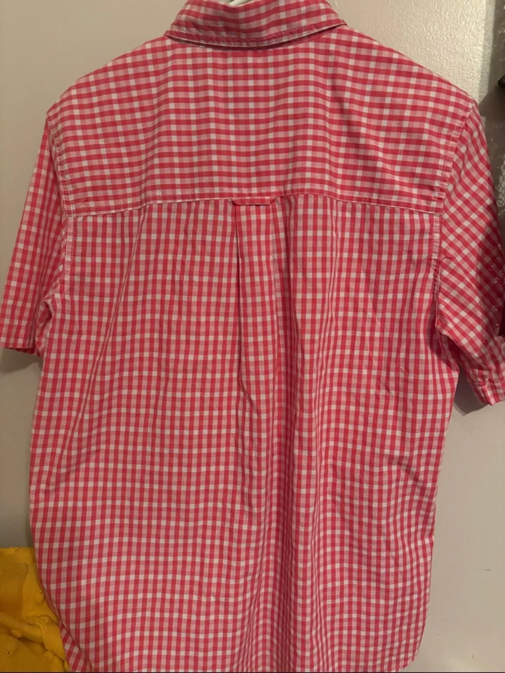 Chaps Red Pink and White Gingham Button-Down Shirt - Picture 5 of 5